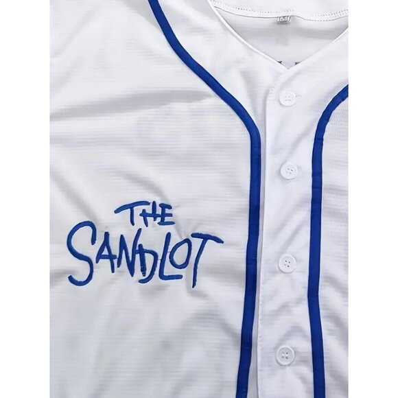 Sandlot Baseball Jersey Squints #5 White Stitched Men's - Picture 5 of 6